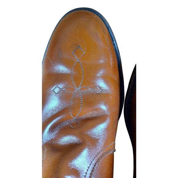 Vintage Hy-Test Tufgum Side-Zip Western Ankle Boots Brown Leather Men’s 10 XE - Picture 7 of 11